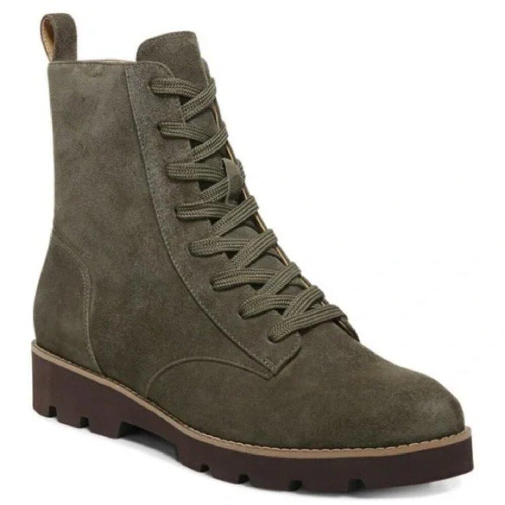 EUC Vionic Women's Lani Zip-Up Suede Boots 9 Olive Color - Picture 2 of 8